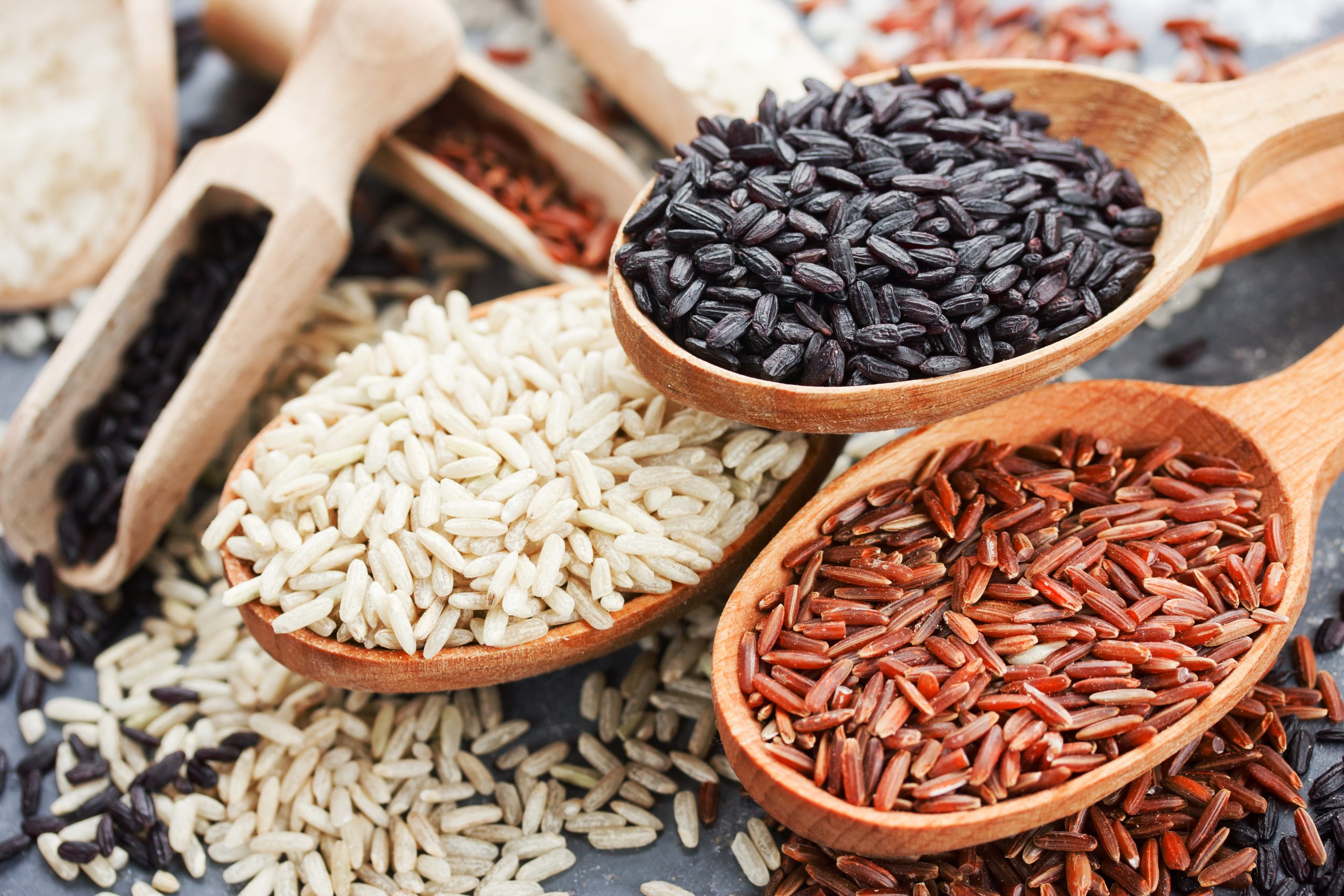 Collection,Of,Exclusive,Gourmet,Rice,In,Wooden,Spoons,-,Brown Rice - Image 1