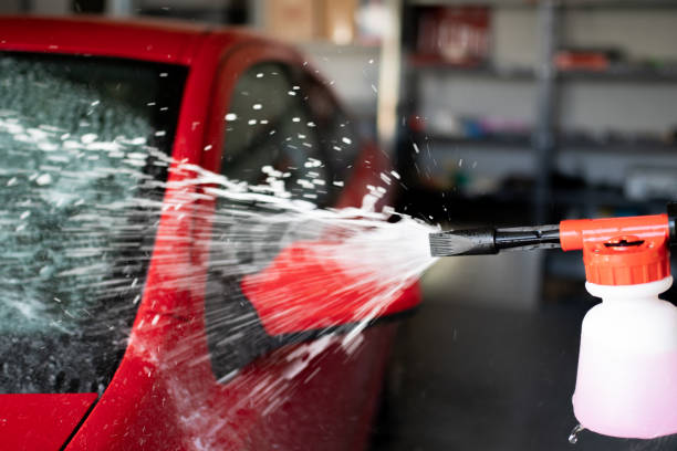 Red vehicle cleaning with pressure foam gun CAR WASH SHAMPOO - Image 1