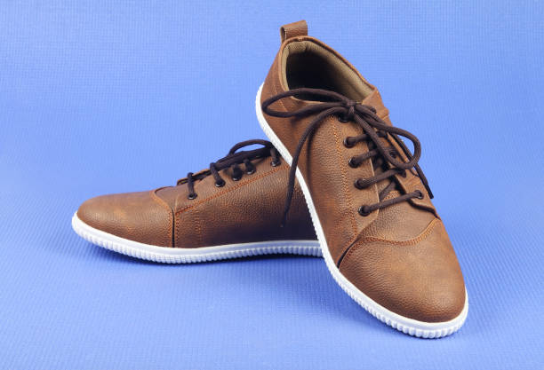 Indian made Men's Shoes Isolated on Blue SHOES COLLECTION8 - Image 1