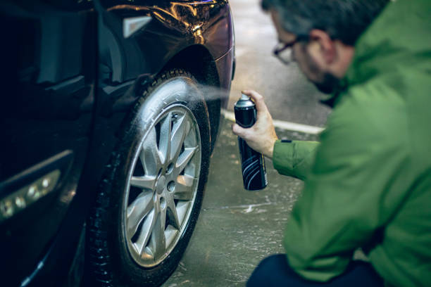 The washing process on a self service car wash TYRE CLEANER - Image 1